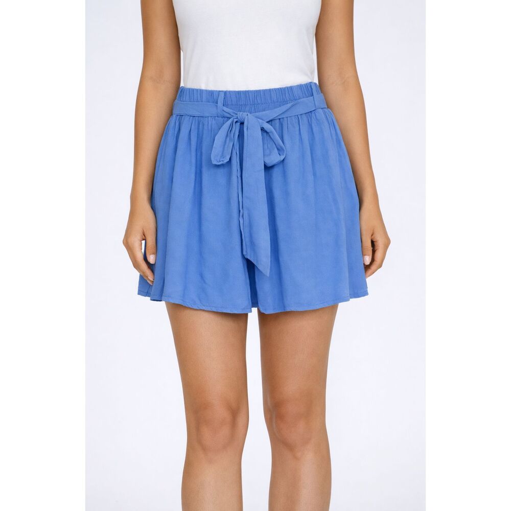 Flowy Linen Shorts with Belt